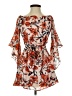 Lulus 100% Polyester Print Orange Casual Dress Size XS - photo 1
