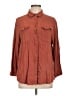 Emma's Expressions Maternity Brown 3/4 Sleeve Button-Down Shirt Size L - photo 1