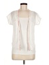 Maurices 100% Polyester White Short Sleeve Blouse Size M - photo 1