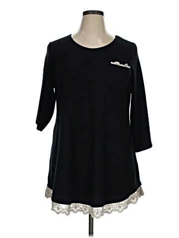LOGO by Lori Goldstein 3/4 Sleeve Top (view 1)
