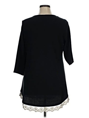 LOGO by Lori Goldstein 3/4 Sleeve Top (view 2)