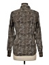 Chaps 100% Cotton Animal Print Brown Long Sleeve Blouse Size M - photo 2