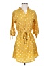 Blush Polka Dots Yellow Casual Dress Size S - photo 1