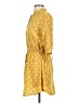 Blush Polka Dots Yellow Casual Dress Size S - photo 5