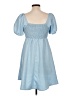 Unbranded 100% Polyester Solid Blue Casual Dress Size L - photo 2