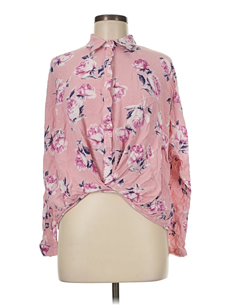 Pre-owned Umgee Long Sleeve Blouse In Pink