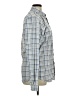 Express Checkered-gingham Blue Long Sleeve Button-Down Shirt Size XL - photo 4