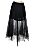 Aqua 100% Polyester Black Formal Skirt Size M - photo 2