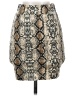SALTY Animal Print Tan Faux Leather Skirt Size S - photo 1