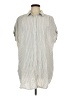 Lumiere Stripes Ivory Short Sleeve Button-Down Shirt Size L - photo 1
