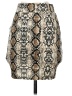 SALTY Animal Print Tan Faux Leather Skirt Size S - photo 2