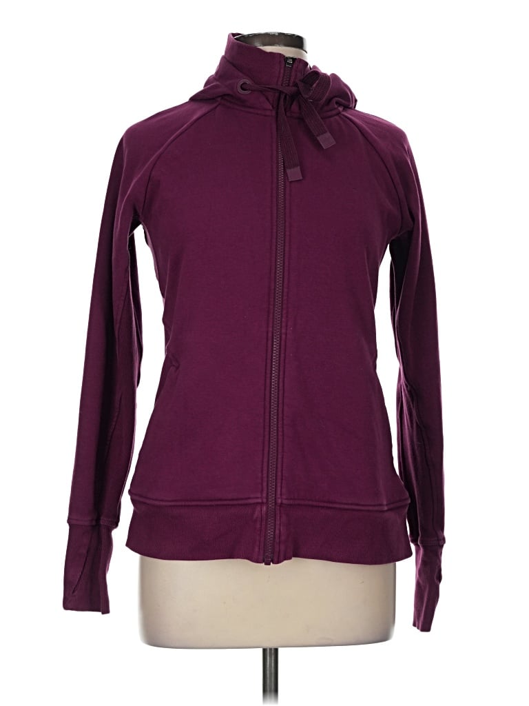 Pre-owned Athleta Track Jacket In Purple
