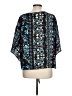 Unbranded 100% Polyester Teal Black 3/4 Sleeve Blouse Size L - photo 2