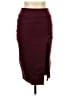 iris Solid Burgundy Casual Skirt Size L - photo 1