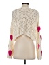 so Me 100% Polyester Hearts Ivory Pullover Sweater Size S - photo 2
