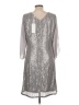Grace Karin Metallic Silver Cocktail Dress Size L - photo 2