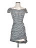 Aqua Houndstooth Gray Casual Dress Size XS - photo 1