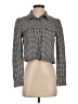 Zara Houndstooth Black Long Sleeve Blouse Size XS - photo 1