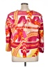 ASHRO 100% Polyester Print Pink Jacket Size 14 - photo 2