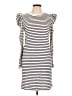 Clare V. Stripes Ivory Casual Dress Size L - photo 1