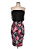 Aggie Floral Black Cocktail Dress Size L - photo 1