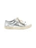 Tory Sport 100% Leather Metallic Silver Sneakers Size 7 - photo 1