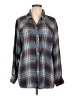 Nostalgia Plaid Blue Long Sleeve Button-Down Shirt Size L - photo 1