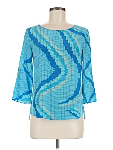 Akris Punto 3/4 Sleeve Silk Top (view 1)