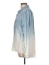 Splendid Color Block Blue Long Sleeve Button-Down Shirt Size L - photo 5
