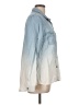 Splendid Color Block Blue Long Sleeve Button-Down Shirt Size L - photo 4