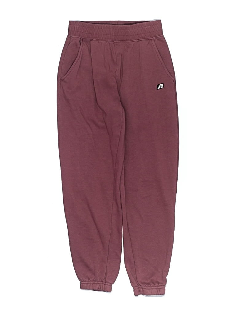 Pre-owned New Balance Kids' Sweatpants In Burgundy