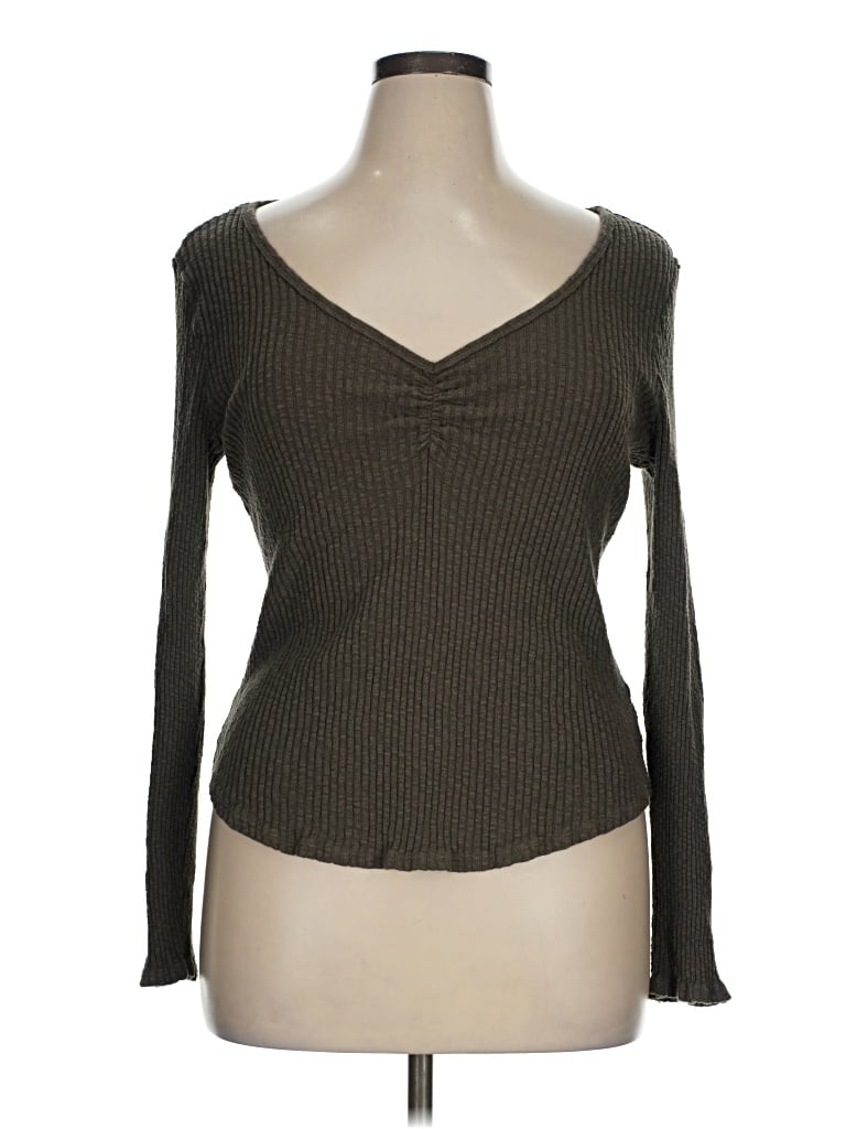 Pre-owned T.la Long Sleeve T-shirt In Brown