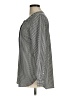 Talbots 100% Polyester Houndstooth Black Gray Long Sleeve Top Size M - photo 5