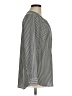 Talbots 100% Polyester Houndstooth Black Gray Long Sleeve Top Size M - photo 4