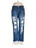 Forever 21 100% Cotton Hearts Blue Jeans Size L - photo 1
