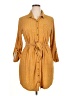 No Comment Plaid Yellow Casual Dress Size 1X - photo 1