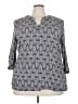 Anne Carson Gray 3/4 Sleeve Blouse Size 3X - photo 1