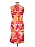 ASHRO 100% Polyester Graphic Orange Cocktail Dress Size 14 - photo 2
