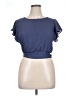 I.N. San Francisco 100% Polyester Blue Short Sleeve Top Size XL - photo 1