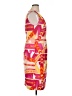 ASHRO 100% Polyester Graphic Orange Cocktail Dress Size 14 - photo 4