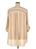Worthington 100% Polyester Stripes Tan 3/4 Sleeve Blouse Size 3X - photo 2