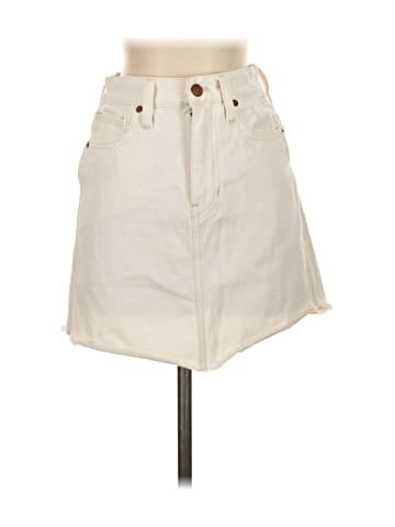 Madewell Denim Dolphin-Hem Mini Skirt in Vintage Canvas (view 1)