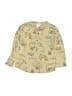 Kate Quinn Organics Print Tan Long Sleeve Button-Down Shirt Size 2T - photo 1