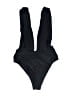 Forever 21 Solid Black One Piece Swimsuit Size S - photo 2