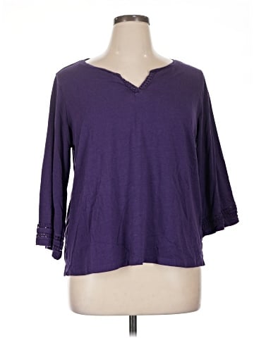 Karen Scott 3/4 Sleeve Top (view 1)
