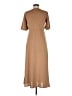 H&M Solid Tan Casual Dress Size M - photo 2