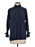 Drew 100% Cotton Polka Dots Blue Long Sleeve Button-Down Shirt Size S - photo 1