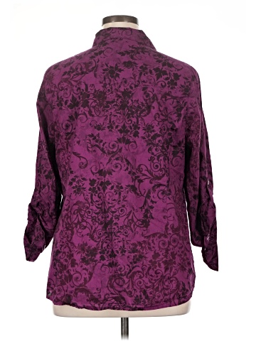 Catherines 3/4 Sleeve Button-Down Shirt (view 2)