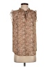 Maison d' Amelie 100% Polyester Animal Print Brown Sleeveless Blouse Size XS - photo 1