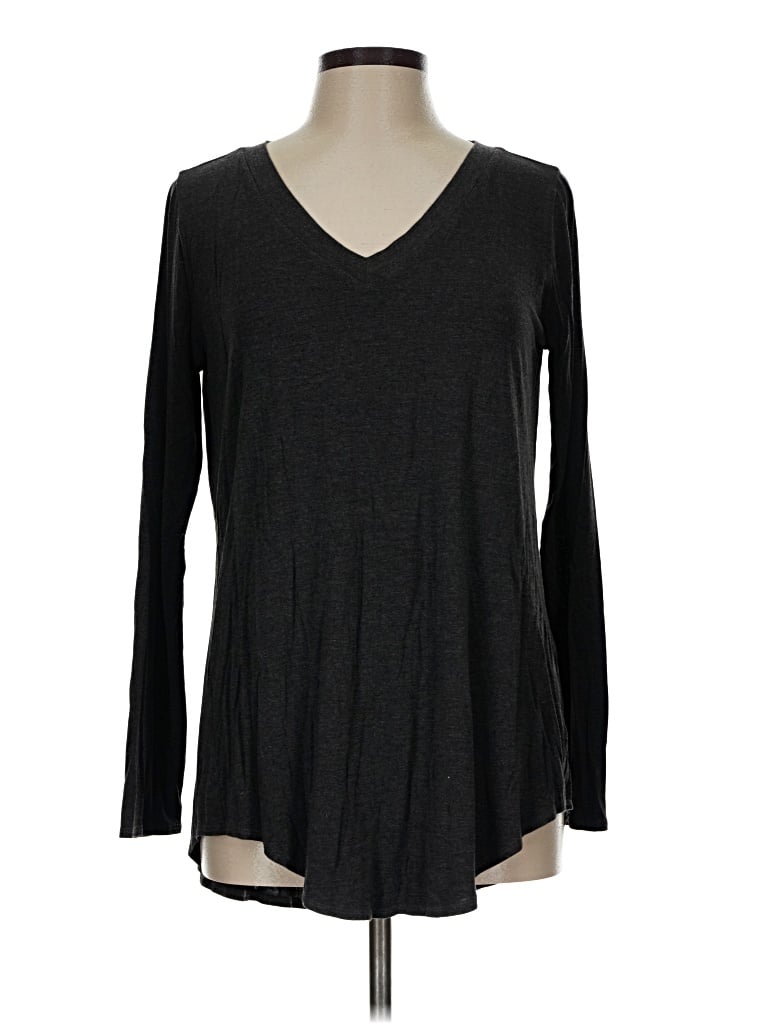 Pre-owned Zenana Long Sleeve T-shirt In Gray